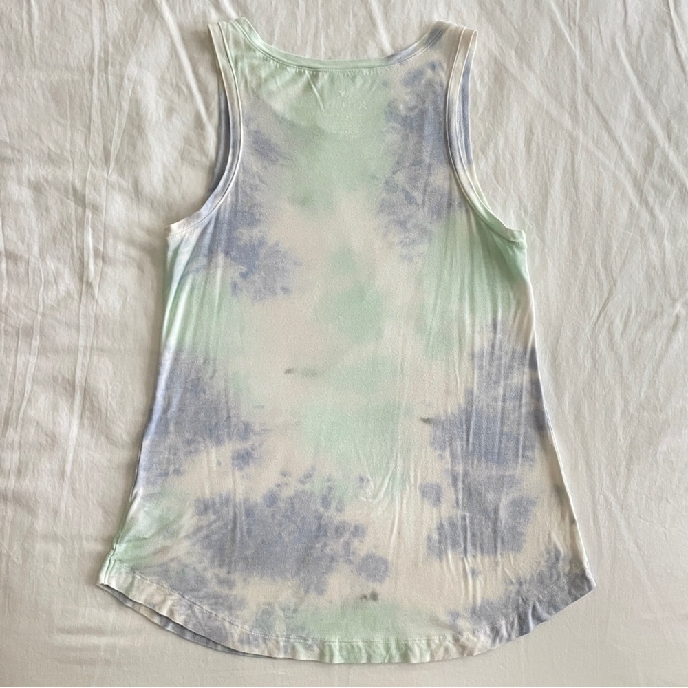 American Eagle Outfitters Tie-Dye Tank Top - Blue and White - Picture 4 of 4
